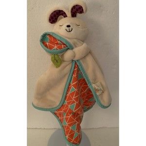 B Cuddly Bunny Rabbit Lovey Security Blanket BABY Toy Soother Plush Crinkle